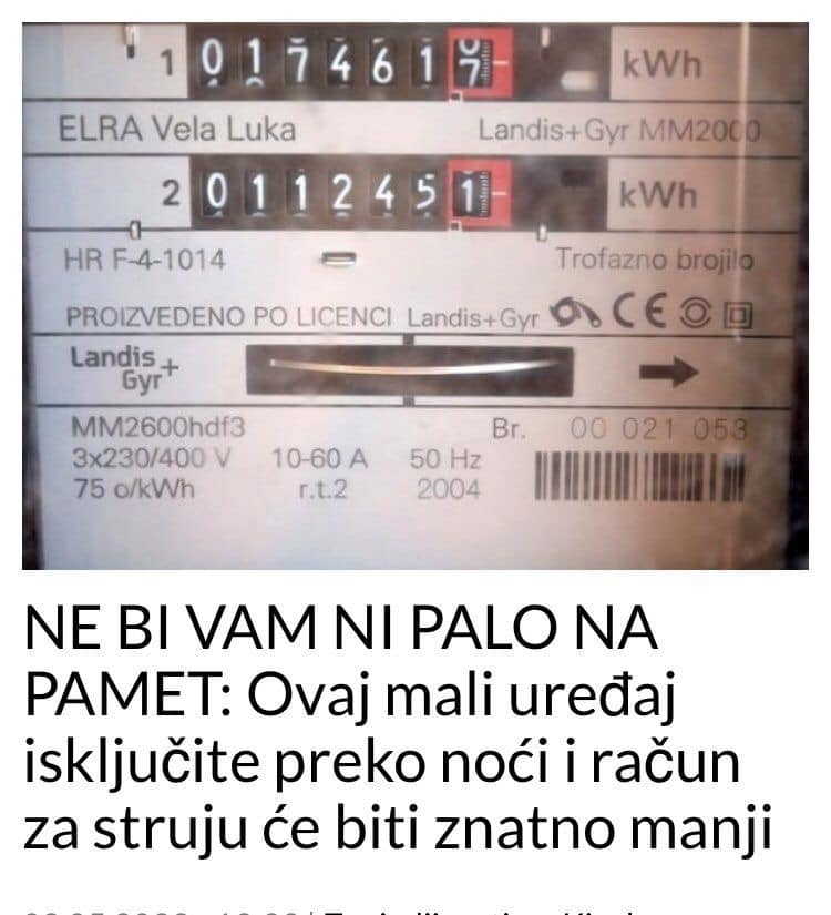 NE BI VAM NI PALO NA PAMET: Ovaj mali uređaj isključite preko noći i račun za struju će biti znatno manji