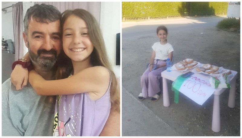Mala Nina (11) iz Novog Sada prodaje krafne kako bi pomogla u liječenju svog oca